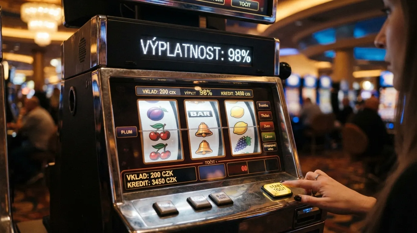 Detail rulety s zobrazeným počtem free spinů na displeji výherního automatu