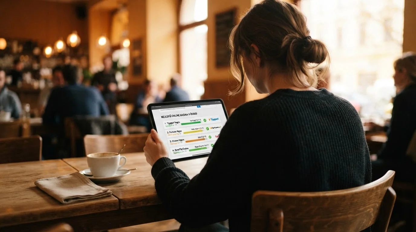 Srovnávací tabulka nejlepších online casin s údaji o licencích, bonusech a free spinech